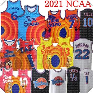 Movie Space Jam Jersey Tune Squad 6 7 R.RUNNER 1 Bugs ! Taz 10 23 Lola 2 D.DUCK 22 Bill Murray 1/3 Tweety Basketball 999 High quality