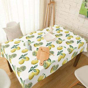 Table Cloth Yellow Fruit Tablecloth Linen Cotton Spandex Elastic Dining Chair Slipcover Kitchen Cover