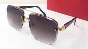 occhiali da sole fashion design 8200981 mezza montatura in metallo lenti squadrate di alta qualità stile semplice e versatile occhiali protettivi uv 400