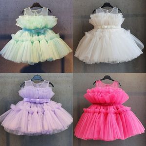 女の子の幼児の子供服の結婚式の王女のガウンガールエレガントな誕生日のドレスイブニングパーティー服20220225 H1