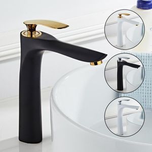 Wholesale tap water quality resale online - Bathroom Sink Faucets Quality Basin Mixer Taps Single Lever Brass Long Neck And Cold Water Faucet Deck Mounted One Hole
