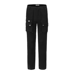 Мужские брюки Кинетический микро рожок стерео карманные брюки черные комбинезоны повседневные прямые высокие улицы
