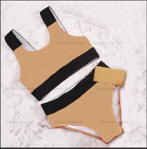 Baby Girls One-Pieces Swimwear Plaid Beach Bikini Set Swimsuit Summer Bathing Clothes Sleeveless Girl Kids Swimsuits Clothing