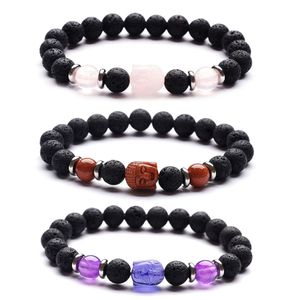 Bijoux de Mode Tiger Eye Stone Green Dongling Sculpture Buddha Head Bracelet Jha вулканический браслет популярный ювелирный браслет et b