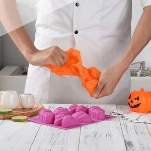 Pişirme pasta aletleri 3D Kek Kalıp Cadılar Bayramı Kabak Silikon Fondan Kurabiye Aksesuarları Şeker Cupcake Decoratio N6Y0