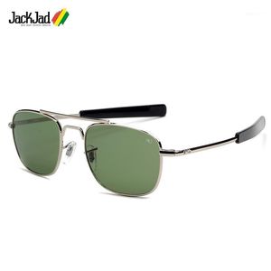 Solglasögon Jackjad Clearance Sale Classic Army Ao Pilot 52mm Amerikansk Optical Glass Lens Sun Glasögon