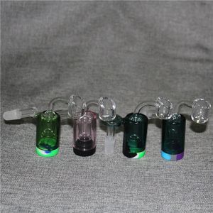 Glas Reclaim Catcher Adapter Hookah 14mm Man Kvinna Rökning Tillbehör med Reclaimer Dome Nail Ash Catchers Adaptrar för vatten Bongs DAB Rigs