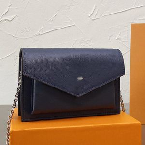Messenger Bags Cross Body Bag Handbags Purse Fashion Grain Genuine Leather Letter Printing Plain Hasp Detachable Chain Shoulder Strap Hardware Buckle