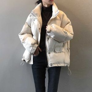 冬の女性のジャケット韓国風パッド入りのフグコートパーカー暖かいカジュアルロパムヤーヴィエルノ秋の服女210625