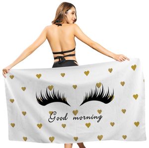 The latest 160X80CM printed beach towel, eyelash style, ultra-fine fiber sunscreen and quick-drying double-faced fleece, support customized LOGO
