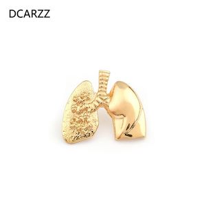 Булавки, броши DCARZZ Lungs Brooch Pin Gold Rose Silverated докторов отвороты для женских модных ювелирных изделий аксессуары подарок