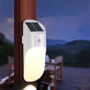 Lâmpadas solares LED Sensor de microondas Paredes luz à prova d 'água à prova d'água para viagens Garden Fence Wall iluminação ao ar livre