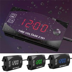 Timers Waterproof Voltmeter Electronic Clock Gauge LED 2-in-1 Multi-function Large-scale Screen