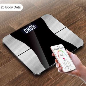 Hot Smart Badrum Vikt Vågar Golv BMI MI Kroppsfett Skala Bluetooth Human Vägskala LCD Hembalans 25 Body Data H1229