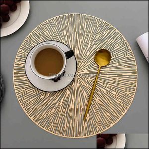 Mats & Pads Table Decoration Aessories Kitchen, Dining Bar Home Garden Mat Pvc Round Single Tablecloth For Restaurant And Anti Discoloration