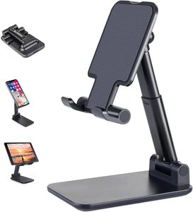 Foldable Cell Phone Stand Angle & Height Adjustable Desk Phone Holder Compatible with Smartphones Tablet Case on Sale