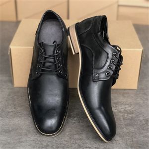 Tasarımcı Oxford Ayakkabı En Kaliteli Siyah Dalfskin Derby Elbise Ayakkabı Resmi Düğün Düşük Topuk Dantel-up İş Ofis Eğitmenleri Boyutu 39-47 018