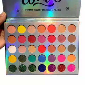 Premium 35 Colors Eye Shadow Makeup Brighten Color Matte Shimmer & Glitter Pigment Waterproof Long-lasting Pressed Powder Palette For Eyes Easy To Wear DHL