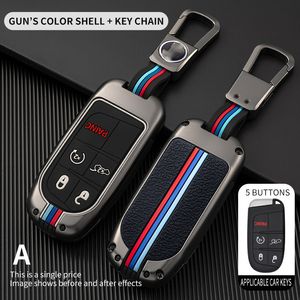 Key Cover Case Fob Jeep Renegade Compass Grand Cherokee för 300C Wrangler Dodge Bil Accessaries Keychain