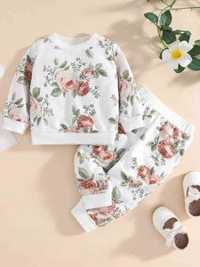 Baby Floral Print Pullover Sweetpants