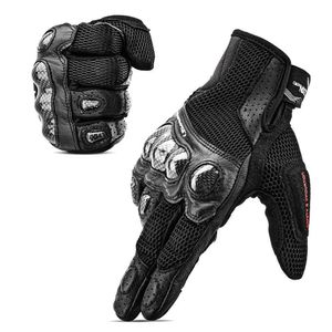 フル指タッチスクレンテップパウルの保護のためのブランドのレキシン通気性のオートバイ手袋ユニセックスソフトガアテットMoto H1022