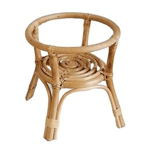 Natürliches Rattan-Pflanzenständer-Gestell für den Innenbereich, Blumentopfhalter, Gartenrebe, Rankgitter, 4XFA, Pflanzgefäße