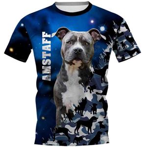 Amstaff 3D Printed t shirt for men Summer Casual Tees Short Sleeve T-shirts Drop 05 210706