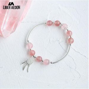 Liber Aedon Luxury 925 Silver Women Bangles Pink Crystals Dream-net Bracelet Bangle Wedding Jewelry Lover Gift in Box