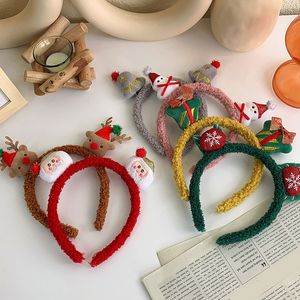 Sweet Christmas Style Headband Cartoon Carino Carino Snowman Snowman Hairbands Accessori per capelli Capelli Xmas Fascia Elk Antlers Fascia