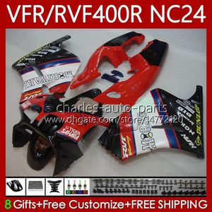 Kropps kit för Honda RVF400R VFR400 R NC24 V4 VFR400R 87-88 Bodywork 78NO.58 RVF VFR 400 RVF400 R 400RR 87 88 VFR400RR VFR 400R 1987 1988 Rödblå motorcykelfeoking