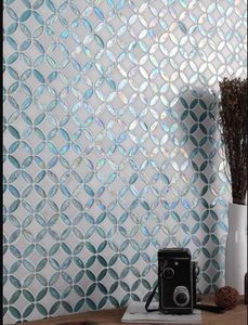 Telhas de mosaico de mármore de vidro retro azul Telhas do banheiro do balcão da parede do banheiro