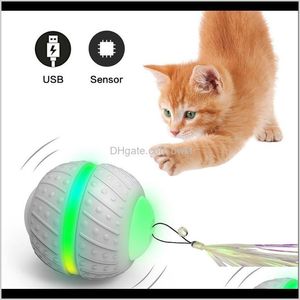 Pet Supplies Home Garden Drop Lieferung 2021 Elektrische Magic Ball Toy Matic Rolling Bouncing Intelligent LED Light Interactive Nacking Cat Be