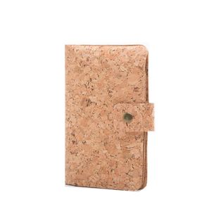 DHL50pcs Card Holders Women Kraft Paper Cork Passport Cover ID Business Hasp Purses