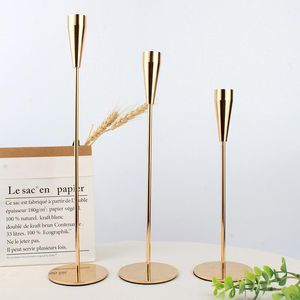 Candle Holders Single Head Holder Cup Golden Wedding Romantic Home Light Dinner Decoration