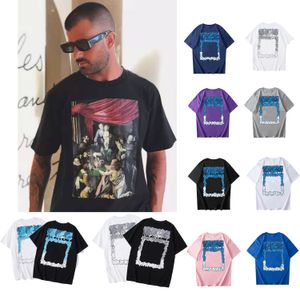 mens t shirt hip-hop Box printing letter male or female Fashion luxury short sleeve Cotton round neck white Breathable Stylist trendy clothing Asian Size Summer Tees