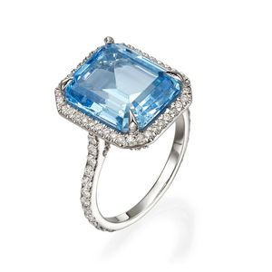 Anel de jóias de prata na moda 925 com forma quadrada Sapphire Gemstone Anéis para mulheres Partido de casamento presente tamanho 6-10