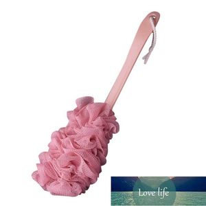 Wholesale body scrub puff for sale - Group buy New Product Bathroom Long Handle Bath Brush BacShower Body Scrub Net Puff To Clean Yourself Back