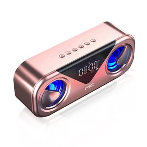 H9 Taşınabilir Kablosuz Bluetooth Hoparlör Çalar Saat Soundbar Bilgisayar Hoparlörleri TF USB Müzik Boombox FM Radyo Subwoofer