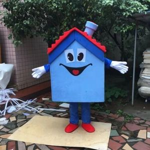 Halloween Blue House Mascot Costume Cartoon Anime theme character Christmas Carnival Party Fancy Costumes Adults Size Outdoor Outfit