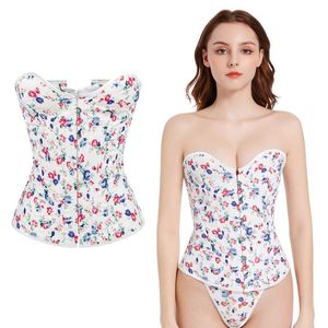 Obsługa talii Sexy Overbus Corset Cincher Slim Floral Vintage Jacquard Bustier Shaper Has Lingerie Court Shaping Top