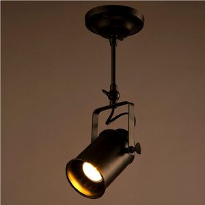 Loft Vintage LED Światła Światła Kutego Żelaza Sufit Lampy Odzieżowa Bar Spotlight Industrial American Style Rod Spot Oświetlenie