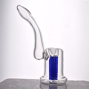 8inch tallGlass smoking spoon pipe with arm tree perc filter glass Tobacco dry herb water pipe bong