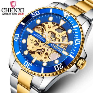 Chenxi Automatisk mekanisk klocka Mäns Rostfritt stål Vattentät Business Clock Male Watch Mekanisk Relogio Masculino Q0524
