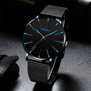 Orologi da polso Uomini minimalisti Orologi ultra sottili Orologio da polso al quarzo con cinturino in maglia di acciaio inossidabile da lavoro semplice Relogio Masculino