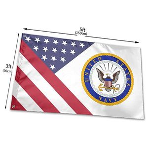 Siegelflagge des US-Marineministeriums, lebendige Farben, UV-beständig, doppelt genäht, Dekorationsbanner, 90 x 150 cm, Digitaldruck, Großhandel