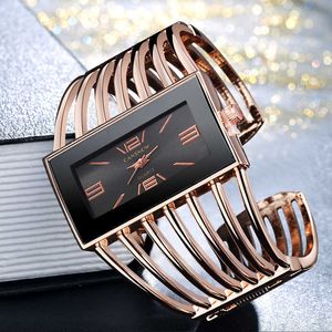 Frauen Uhr Luxus Mode Rose Gold Armreif Uhr Frauen Kleid Uhr Weibliche Dame Mädchen Armbanduhr Uhren H1012