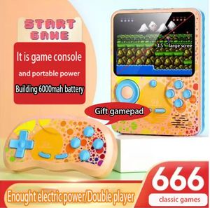 G6 Kids Handheld Video Game Console 3.5 Screen Power Bank Game Player 666 I 1 Två GamePad 6000mah Batteri som laddar din telefon 001