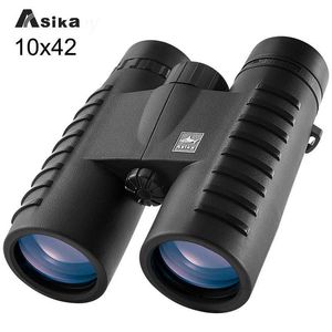 Telescope Binoculars Asika 10x42 HD Binoculars Wide Ang Professional Binocular High Power Tescope Bak4 Prism Optics for Outdoor Camping Hunting HKD230627