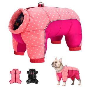 Wodoodporna ciepły pies ubrania zimowe ubrania dla małych średnich dużych psów pet szczeniak kurtka psa płaszcz chihuahua mops kombinezon odzież 211013