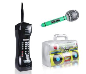 Party Decoration Inflatable Balloons Phone Microphones Boom Box Radio for Themed Supplies Rappers Hip Hop B-Boys Cosplay Costume Accessory